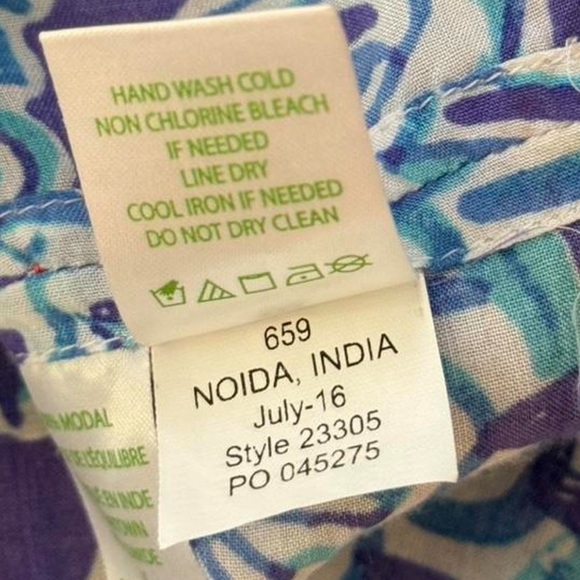 Lilly Pulitzer Sydney Caftan Top - Uptown Trunk Elephant Print - Size S/M - Picture 7 of 7